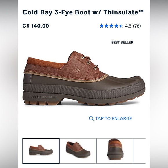 Sperry Cold Bay 3-Eye Boot w/Thinsulate - Picture 1 of 12